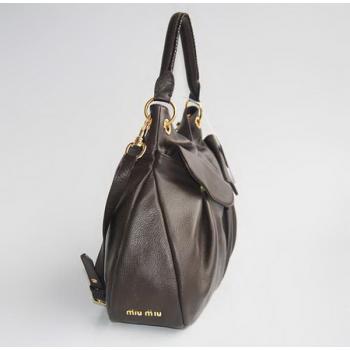 Miu Miu  6983 Cow Leather Coffee Bag