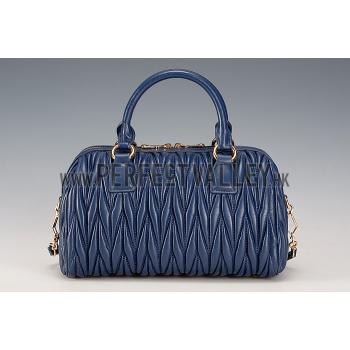 Miu Miu Matelasse  Handle Large Dark Blue