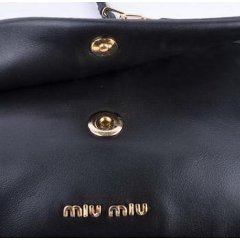 Miu Miu  90392 Cross Body Bag Lambskin Black