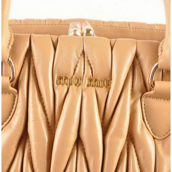 Miu Miu  90602 Lambskin Apricot Handbag