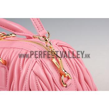 Miu Miu Matelasse  Handle Large Pink