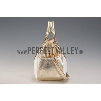 Cheap Miu Miu Satchel White and Gold