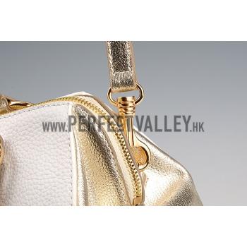 Cheap Miu Miu Satchel White and Gold