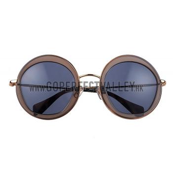 Replica Miu Miu Noir Light Grey Full Circle Round Frames Sunglasses 307886