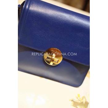 Miu Miu Handbag Shoulder Bag Calfskin Blue Replica