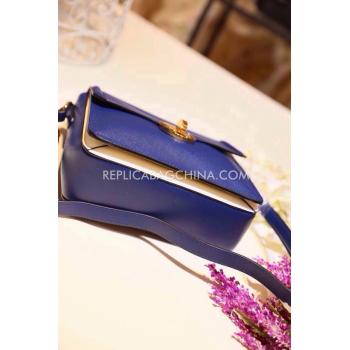 Miu Miu Handbag Shoulder Bag Calfskin Blue Replica