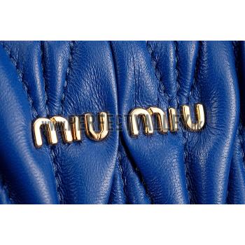 Miu Miu Matelasse Tote Blue