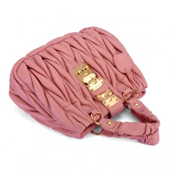 Miu Miu  090 Ladies Lambskin Pink Handbag