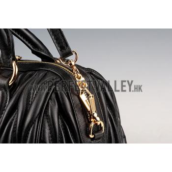 Miu Miu Matelasse  Handle Large Black