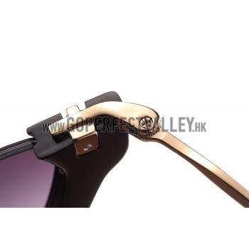 Miu Miu Rounded Cut Off Cat-Eye Black Sunglasses 308040