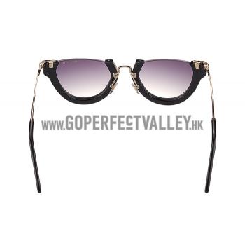 Miu Miu Rounded Cut Off Cat-Eye Black Sunglasses 308040