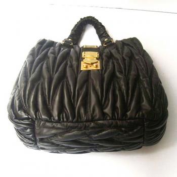 Miu Miu  61002 Handbag Lambskin Black