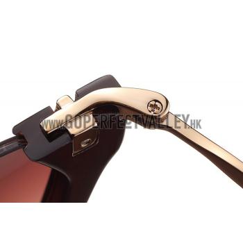 Replica Miu Miu Cut Off Cat-Eye Brown Sunglasses 308036