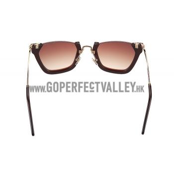 Replica Miu Miu Cut Off Cat-Eye Brown Sunglasses 308036