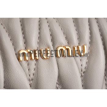 Miu Miu Matelasse  Handle Large Grey