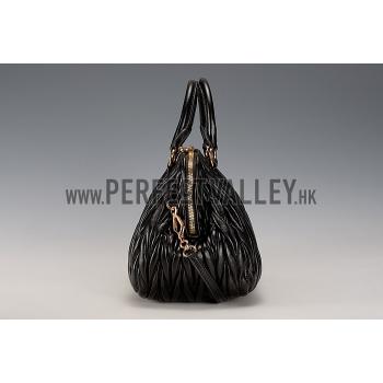 Replica Miu Miu Matelasse Doctor Black Bag