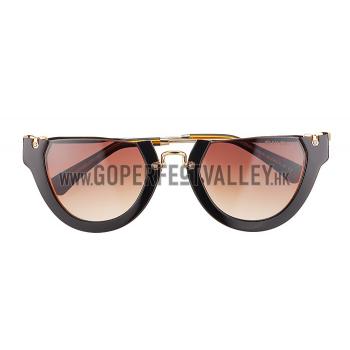 Miu Miu Rounded Cut Off Cat-Eye Orange Sunglasses 308042 Replica