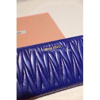 Miu Miu Purse Wallet Calfskin Blue HM09197