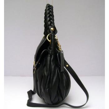 Miu Miu  61058 Ladies Lambskin Black Handbag