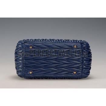 Replica Miu Miu Matelasse Doctor Dark Blue Bag