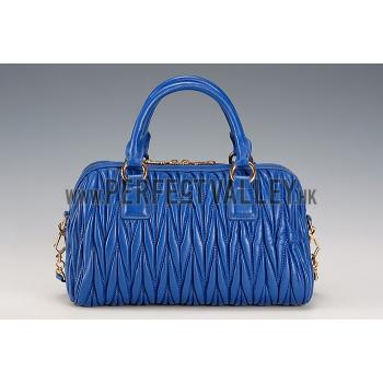 Miu Miu Matelasse  Handle Large Blue