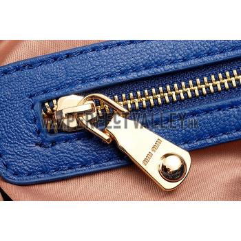 Miu Miu Matelasse  Handle Large Blue