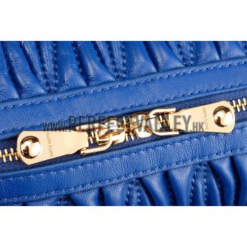 Miu Miu Matelasse  Handle Large Blue