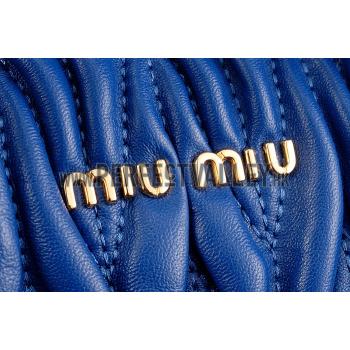 Miu Miu Matelasse  Handle Large Blue