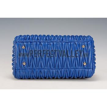 Miu Miu Matelasse  Handle Large Blue