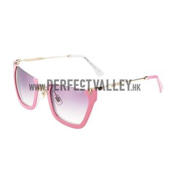 Miu Miu Cut Off Cat-Eye Pink Sunglasses 308038