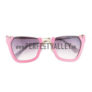 Miu Miu Cut Off Cat-Eye Pink Sunglasses 308038