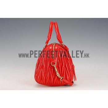 Replica Miu Miu Matelasse  Handle Large Red