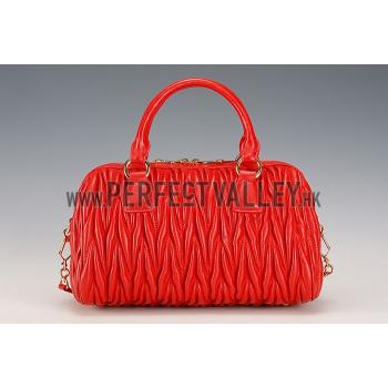 Replica Miu Miu Matelasse  Handle Large Red