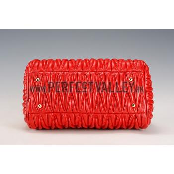 Replica Miu Miu Matelasse  Handle Large Red