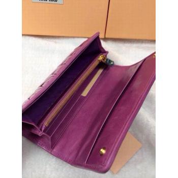 Replica Miu Miu Purse Leather Purple