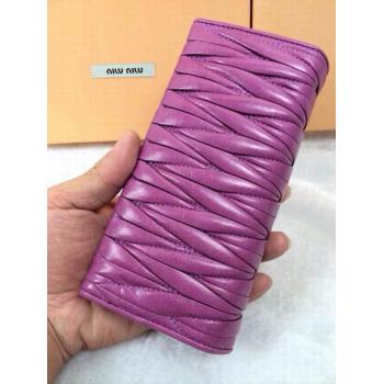 Replica Miu Miu Purse Leather Purple