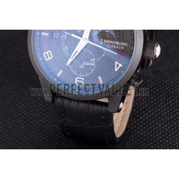 Montblanc Flyback Black Leather Band  621627