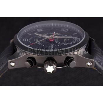 Montblanc Flyback Black Leather Band  621627