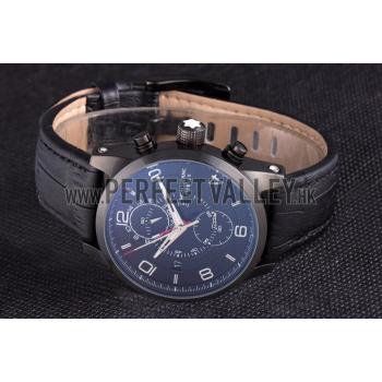 Montblanc Flyback Black Leather Band  621627