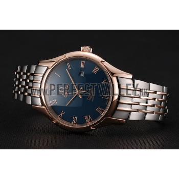 Omega De Ville Blue Dial Rose Gold Case Two Tone Bracelet 1453783