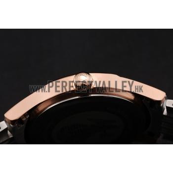 Omega De Ville Blue Dial Rose Gold Case Two Tone Bracelet 1453783