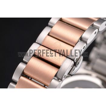 Cheap Omega Globemaster Rose Gold Dial Stainless Steel Case Rose Gold Bezel Two Tone Bracelet