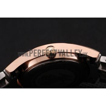 Replica Omega De Ville Ladies Blue Dial Rose Gold Case Two Tone Bracelet 1453784