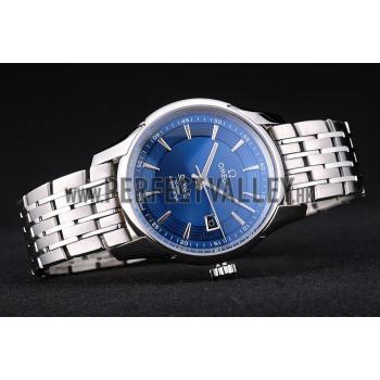 Omega Swiss DeVille Stainless Steel Bezel Blue Dial 7602