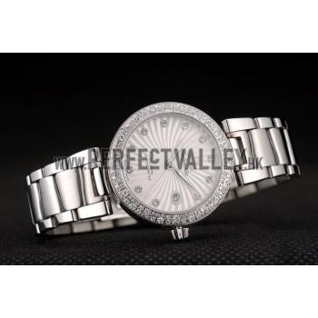 Omega DeVille Ladymatic iamond Plated Bezel White Dial