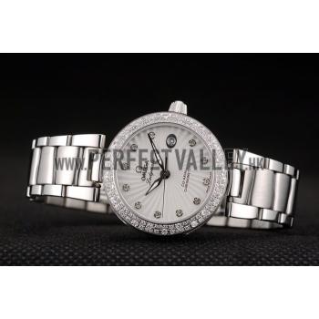 Omega DeVille Ladymatic iamond Plated Bezel White Dial