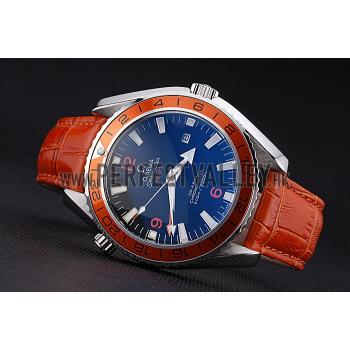 Omega Seamaster Planet Ocean GMT Orange Dial Orange Leather Band   622395