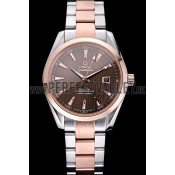 Omega Seamaster Brown Dial Two Tone  622168