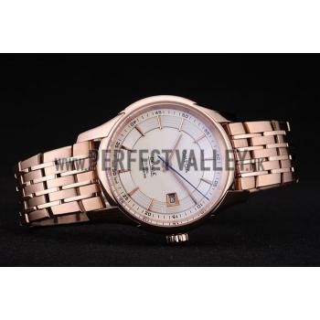 Omega Swiss DeVille Rose Gold Bezel White Dial 7603