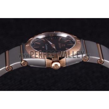 Omega Constellation Rose Gold Bezel Two Tone Band som100  621480